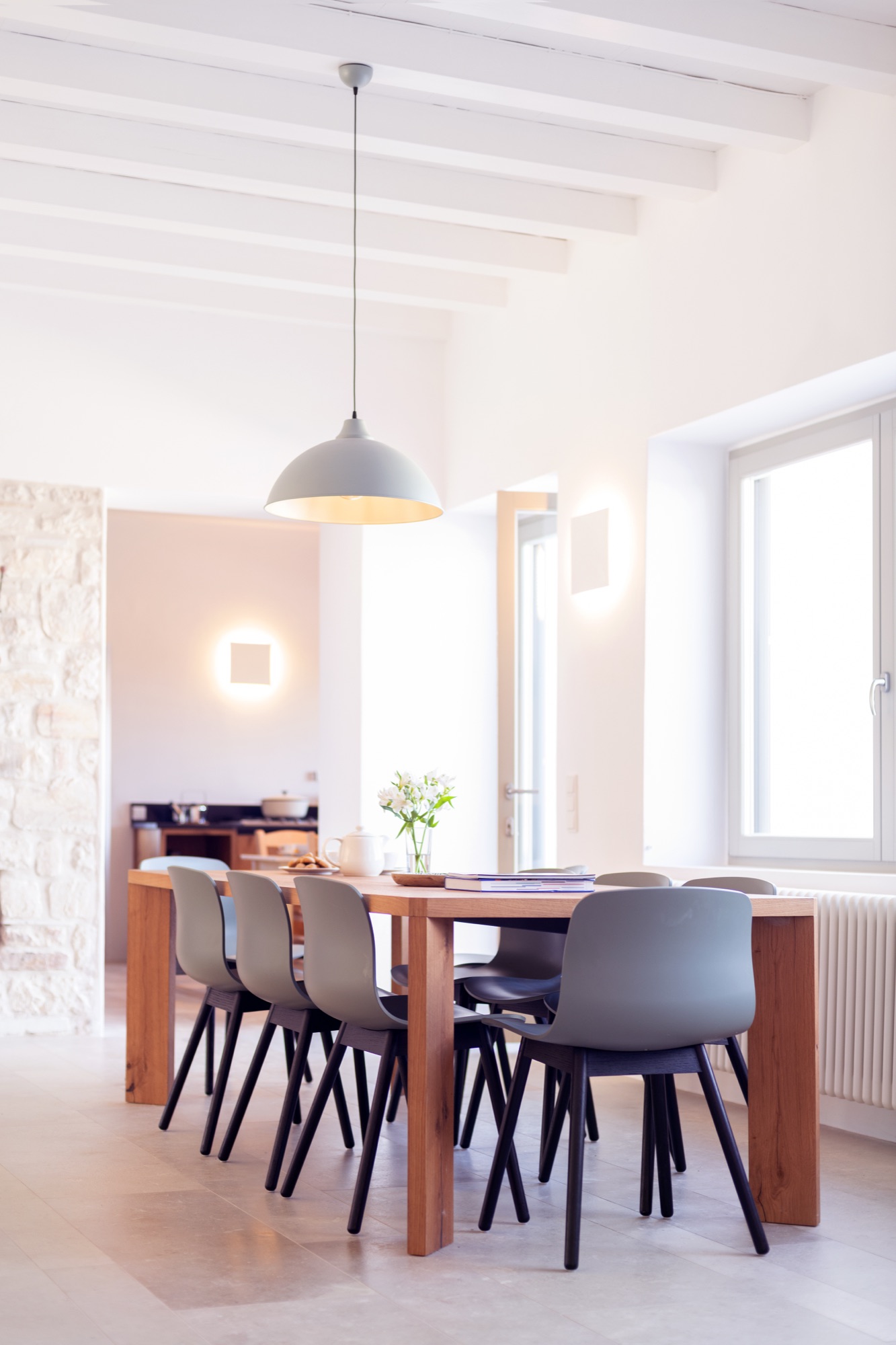 The dining table, seating for the whole villa